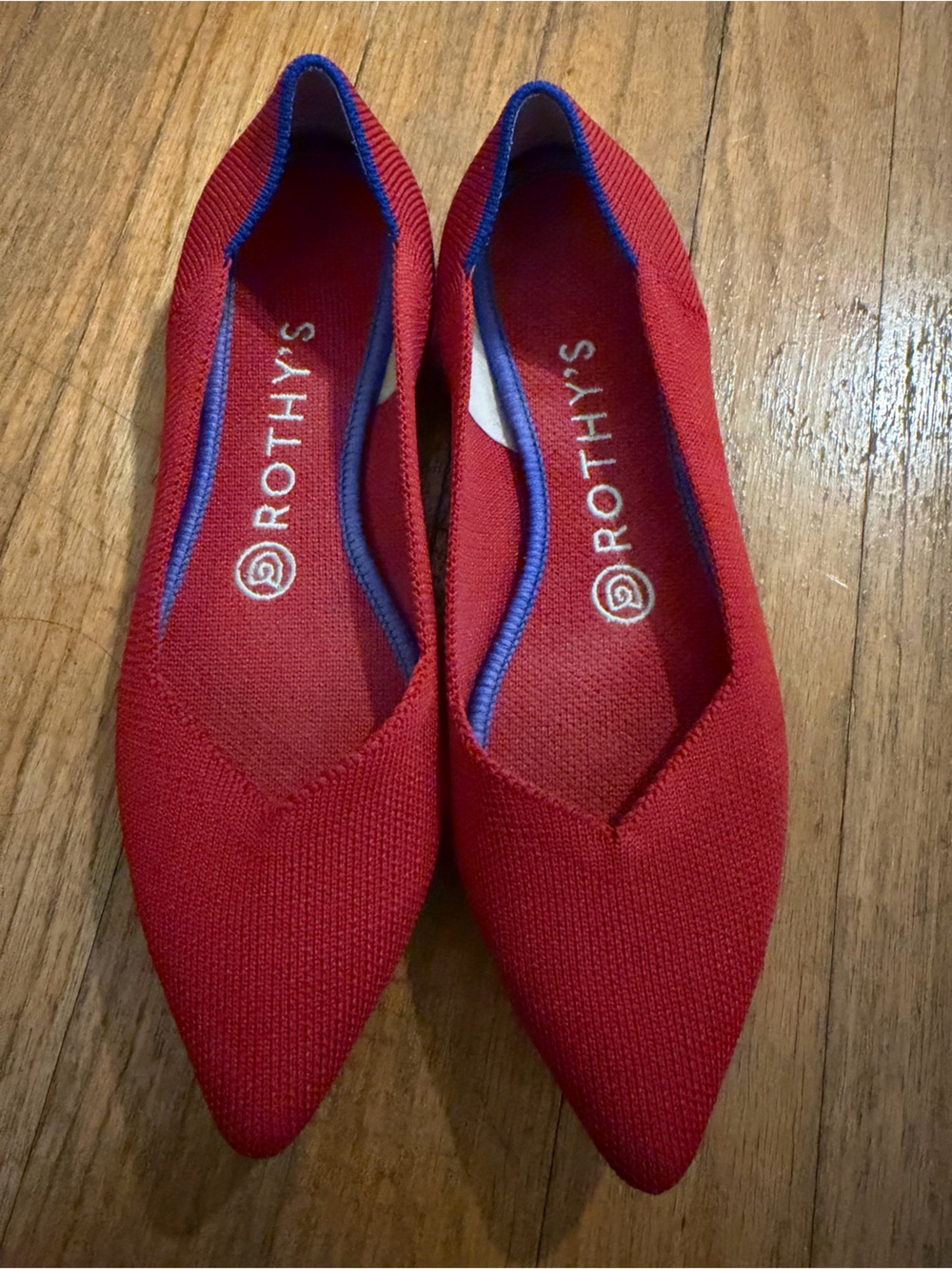 Rothy's Women's Pointed Flat — Red 6.5